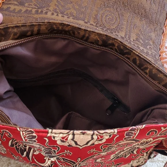 NWOT Mixed Media Boho Purse - Picture 6 of 6